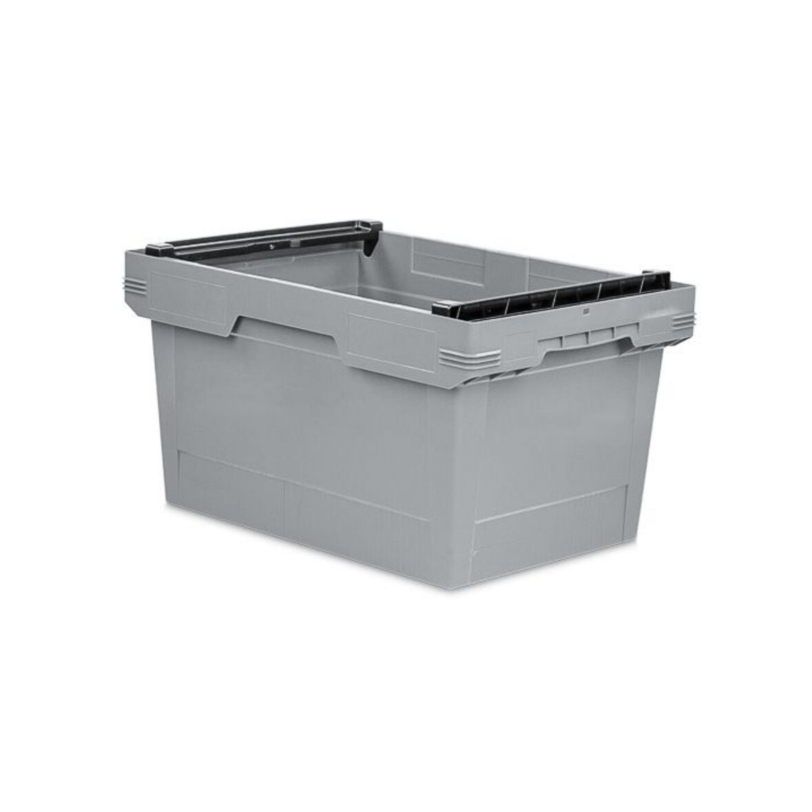 PROREGAL Conical Mehrweg-Stapelbehälter mit Stapelbügel Grau | HxBxT 32,3x40x60cm | 58 Liter | Lagerbox Eurobox Transportbox