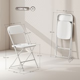 thumbnail of 6 stuks Stevige Klapstoelen van Kunststof max 120 kg - Wit
