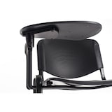 thumbnail of Set 6 Sedie attesa Imbottite Impilabili in ecopelle NERA meeting conferenza riunione con Ribaltina