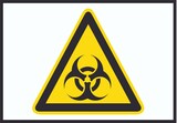 thumbnail of Achtung Biogefährdung Symbol A1 Rückseite selbstklebend Schild