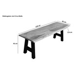 thumbnail of Sitzbank Baumkante 200 cm nussbaum massiv Akazie A-Gestell schwarz