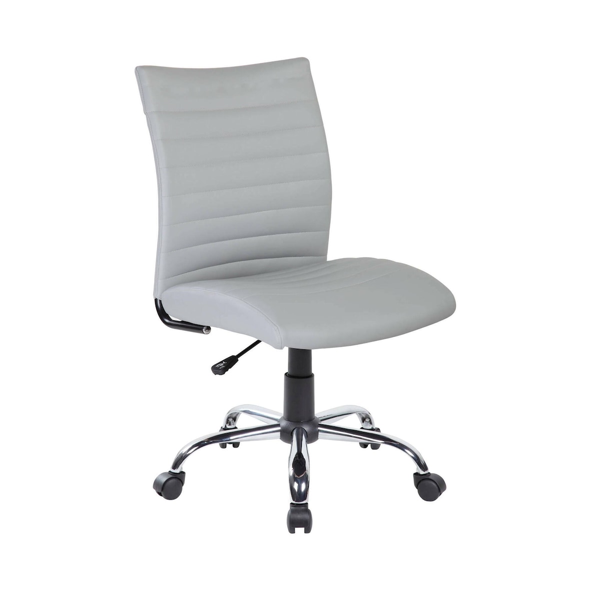 Dmora Sedia da ufficio Newcastle, Poltrona operativa, Seduta ergonomica da ufficio, 54x48h90/100 cm, Grigio