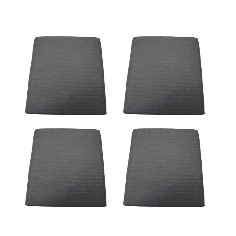 METRO PROFESSIONAL Sitzkissen Balsario, Polyester, 45 x 42 x 3 cm, schwarz, 4 Stück