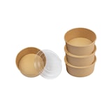 thumbnail of 150 Stück Salatschalen mit Deckel Kraftpapier Schalen - 1300 ml