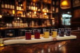 thumbnail of Zirbenleiste für Schnaps mit sechs Gläsern 40.10-023