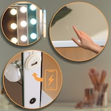 thumbnail of Specchio per trucco con luci Murrieta bianco