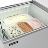 thumbnail of Vitrine para sorvetes TEFCOLD com balcão, em aço e vidro, refrigeração profissional, branca.