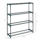 thumbnail of Outsunny Scaffale Portapiante a 4 Livelli in Acciaio 89x28x107cm Verde