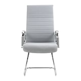thumbnail of SVITA OFFICE COMFORT 2x Besucherstuhl Stoff Freischwinger mit Armlehne Hellgrau