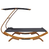 thumbnail of vidaXL Loungebett mit Dach 165x203x138 cm Bugholz Massiv Anthrazit
