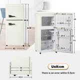 thumbnail of Retro Kühlschrank 88x45x42 Cremeweiß mit 60L Volumen, 22L Gefrierfach, 38L Kühlbereich, LED-Beleuchtung, 7 Temperatureinstellungen