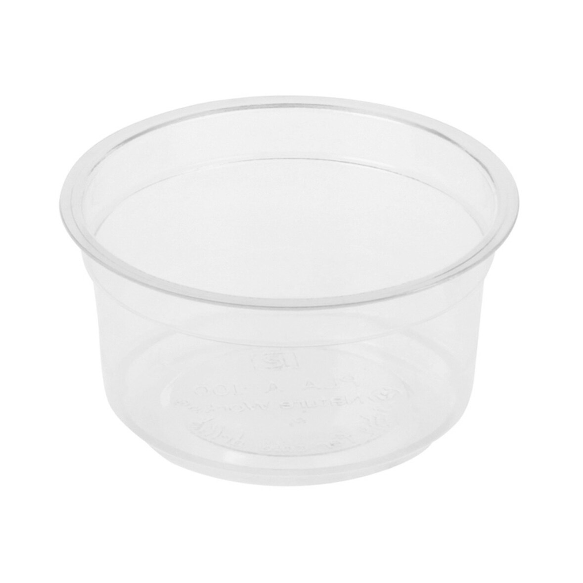 50x BIO Dressingbecher rund 120ml Höhe 4,5 cm O 76mm Biokunststoff (PLA)