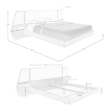 thumbnail of Angel Cerdá Bett in Walnuss und grauem Stoff 7175C