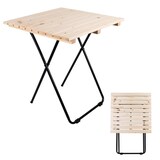 thumbnail of Holz Metall Klapptisch Beistelltisch klappbar Holzfarbe natur Kieferholz klein : Natur