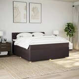 thumbnail of vidaXL Boxspringbett mit Matratze Dunkelbraun 180x200 cm Stoff