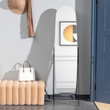 thumbnail of HOMCOM espejo de cuerpo entero arqueado 160x40 cm, espejo de pie o apoyado en la pared, sin marco, soporte de metal, para salón, dormitorio y entrada