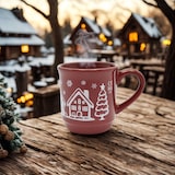 thumbnail of 48er-Set MÄSER Glühweinbecher mit Weihnachtsmotiv, Füllstrich innen 0,2 l, ROT