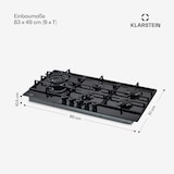 thumbnail of Ignito Chef Edition 5 Zonen Gaskochfeld 5-flammig Sabaf-Brenner Glaskeramik Schwarz