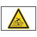 thumbnail of Achtung Nicht trittsicheres Dach Symbol A0 Rückseite selbstklebend Schild