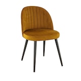 thumbnail of Lot de 2 Chaises hôtel restaurant Aline en velours 55 x 49 x 81cm, Jaune Gold France Mobilier CHR