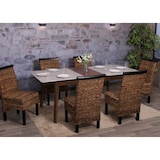 thumbnail of Set di 2 sedie da pranzo sedia in vimini M45 sedia banana wicker ~ scuro, senza cuscino