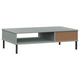 thumbnail of vidaXL Couchtisch OSLO mit Metallbeinen Grau Massivholz Kiefer