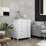 thumbnail of HOMCOM cajonera de dormitorio cómoda blanca de 5 cajones con manijas cajonera alta para salón oficina estudio estilo moderno 74x40x91 cm