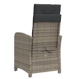 thumbnail of vidaXL Tuinstoel verstelbaar met voetensteun poly rattan grijs