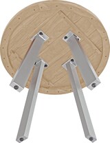 thumbnail of Esszimmertisch rund 100 cm Akazienholz naturfarben silber SOPHIA