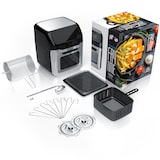 thumbnail of Arendo Heißluftfritteuse, Minibackofen 12L Edelstahl, Airfryer, Pizzaofen, Multifunktionsofen, Mini Backofen mit Umluft, 1800 Watt, Timer