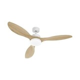 thumbnail of Ventilateur de Plafond - Plafonnier OKLAHOMA Blanc & Bois -  Ø137cm 100W + éclairage LED usage non-intensif FARELEK