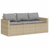 thumbnail of vidaXL 2-tlg. Garten-Essgruppe mit Kissen Beige Poly Rattan