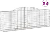 thumbnail of vidaXL Gabionen mit Hochbogen 3 Stk. 300x50x100/120cm Verzinktes Eisen