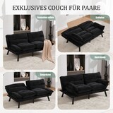 thumbnail of Chenille Zweisitzer Sofa mit verstellbaren Rückenlehnen – ergonomisches Design und hoher Komfort Schwarz
