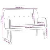 thumbnail of vidaXL Sitzbank Creme 108x79x79 cm Samt