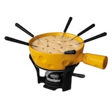 thumbnail of Boska Fondue-Set Super Cheesy - Käsefondue - Fonduetopf Käseförmiger - Steingut - Gusseisen - Dutch Fondue - Gelb - Silber - Schwarz