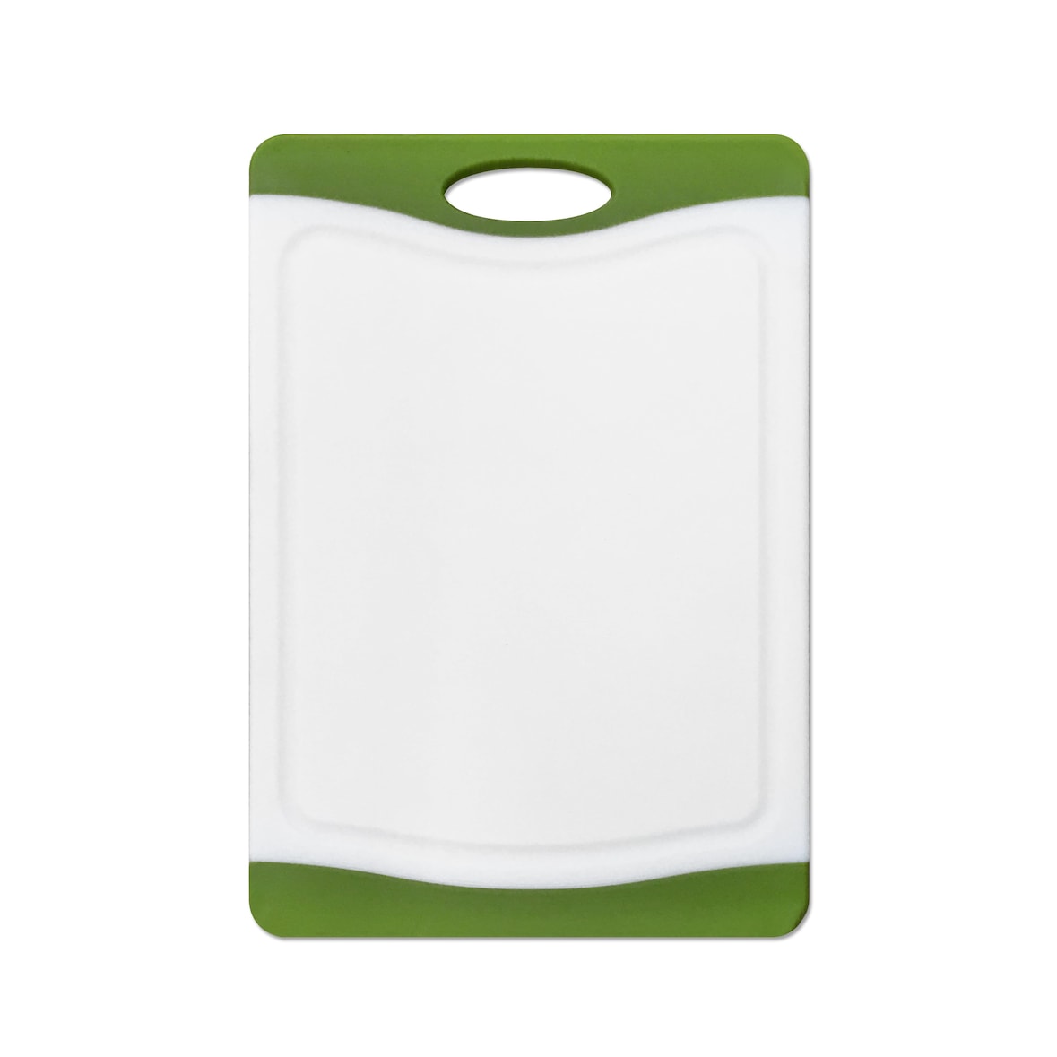 Tarrington House Schneidebrett, Kunststoff, 29 x 20 cm, mit Saftrille, weiß/grün