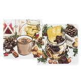 thumbnail of Home Fashion, Hot Chocolate & Cookies, Cocktail-Servietten 25 cm x 25 cm, im Viertelfalz, 2 Designs je Packung, 20 Stück pro Pack