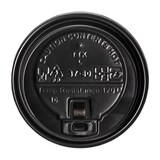 thumbnail of 500x Domdeckel mit Verschlußklappe schwarz für Pappbecher COFFEE TO GO 80mm Ø