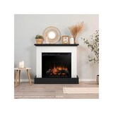 thumbnail of YUKON – Freistehender elektrischer LED-Kamin – 28 Zoll – 105 x 95 x 29 – Mattweiß/Schwarz