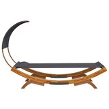 thumbnail of vidaXL Loungebed met luifel 100x200x126 cm gebogen hout antracietkleur
