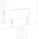 thumbnail of vidaXL Kopfteil mit Ohren Schwarz 147x23x78/88 cm Samt