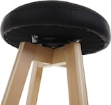 thumbnail of 2er-Set Barhocker Navan, Barstuhl Tresenhocker, Holz Kunstleder drehbar ~ schwarz, helle Beine