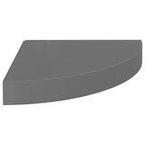 thumbnail of vidaXL Eck-Schweberegal Hochglanz-Grau 25x25x3,8 cm MDF