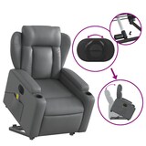 thumbnail of vidaXL Massagesessel mit Aufstehhilfe Elektrisch Grau Kunstleder