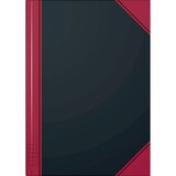 thumbnail of Notizbuch A5 kariert 96 Blatt 60g/qm Karton kaschiert schwarz mit roten Ecken Packung mit 5 Stück