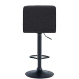 thumbnail of DELUKE® Barhocker 2er Set MADRID - Dunkelgrau, Stoff, Schwarz | Barhocker mit Lehne Barstuhl Tresenhocker Tresenstuhl Kneipenhocker Kneipenstuhl