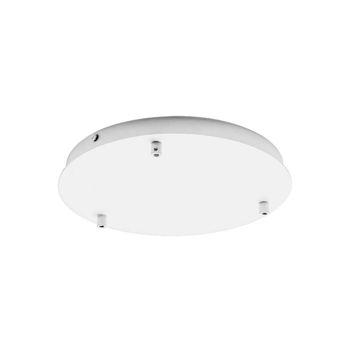 IP20 weißer runder Metall-Deckenbaldachin Alice für Pendelleuchten – Moderner Deckensockel, 3-Loch-Anschluss, einfache Installation