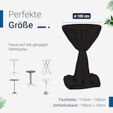 thumbnail of TexDeko Stehtischhusse Premium Schwarz Ø 100cm mit Schleifenband