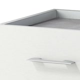 thumbnail of Dmora Kommode Violetta, Buffetschrank mit 1 Tür und 4 Schubladen, Wohnzimmer - Sideboard, Mehrzweckschrank mit Regalen, 90x41h87 cm, Weiß und Beton